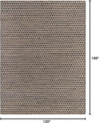 Unique Loom Chindi Jute Collection Area Rug (10' x 14' 1" Rectangle, Black/ Natural)
