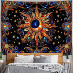Spenlife Celestial Sun and Stars Tapestry Cosmic Tapestry for Bedroom Astral Tapestries Wall Hanging Bedroom Living Room Wall Art and Home Decor 60x80