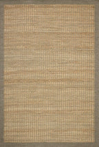 Loloi Amber Lewis Lilah Collection LIH-01 Natural/Grey 7'-9" x 9'-9" Area Rug Jute, Wool, Cotton, Neutral, Living, Bedroom, Dining, Rug