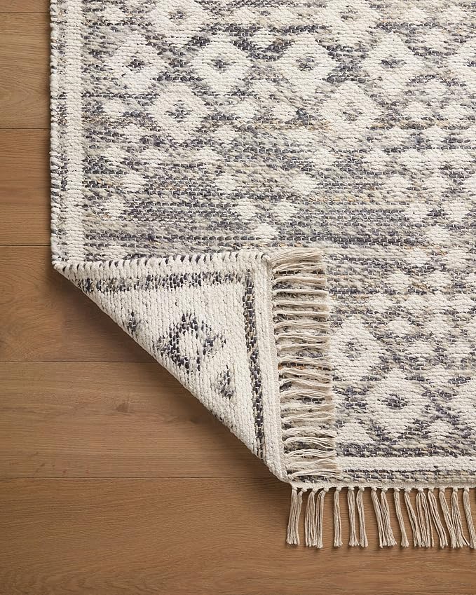 Loloi Angela Rose Rivers Collection RIV-01 Denim/Ivory 8'-6" x 11'-6" Reversible Area Rug