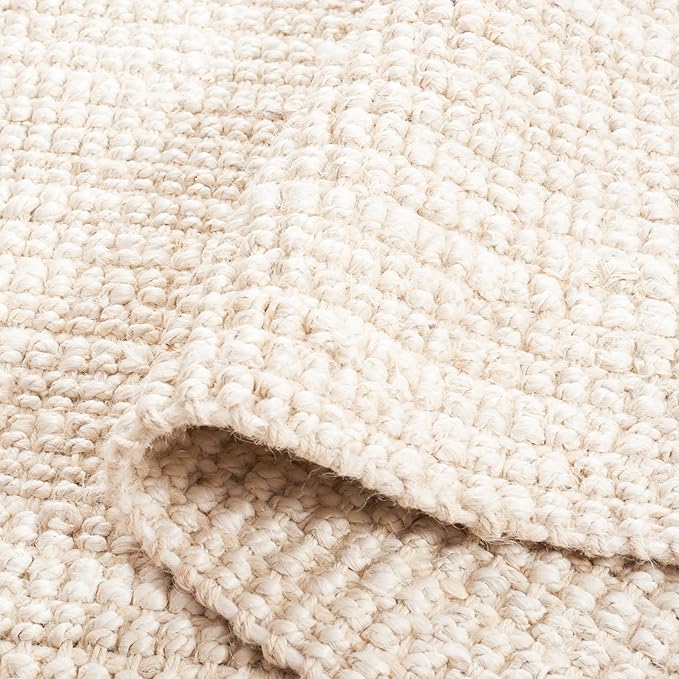 SAFAVIEH Natural Fiber Collection Runner Rug - 2'3" x 9', Ivory, Handmade Farmhouse Jute, Ideal for High Traffic Areas in Living Room, Bedroom (NF730A)