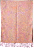Achillea Reversible Paisley Pashmina Rave Scarf – Exotic Indian Shawls and Wraps for Evening Dresses, Festivals, All Seasons