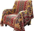 Boho Throw Blankets Reversible Woven Blankets Cover Hippie for Couch Bed Recliner Sofa Bohemian Tapestry Colorful Furniture Protector Cover for Home Décor, Astrology, Double Side, 50"x70"