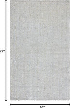 SAFAVIEH Natural Fiber Collection Accent Rug - 4' x 6', Grey, Handmade Farmhouse Jute, Ideal for High Traffic Areas in Entryway, Living Room, Bedroom (NF730F)