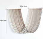 QULBUJ Dip Dye Large Macrame Wall Hanging Tie-Dye Yarn Tapestry Home Boho Wall Decor Ombre Art Headboard Bedroom Living Room 52" Wx34 L,Brown