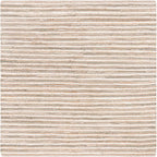 SAFAVIEH Cape Cod Collection Area Rug - 6' Square, Natural & Green, Handmade, Braided Design, Ideal for The Living Room, Bedroom, Dining Room (CAP151Y-6SQ)