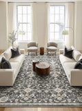 Washable Rugs for Living Room: 10x14 Area Rugs for Bedroom Ultral Soft Non-Slip Stain Resistant Vintage Boho Large Carpet for High-Traffic Dining Room - Farmhouse Decor