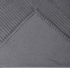 Better Trends Chenille Bedspreads Queen Size, Gray 100% Cotton Chenille Stripe Design Tufted Bedding Coverlet Soft Lightweight, 102"x110" 1 Pieces Jullian Collection