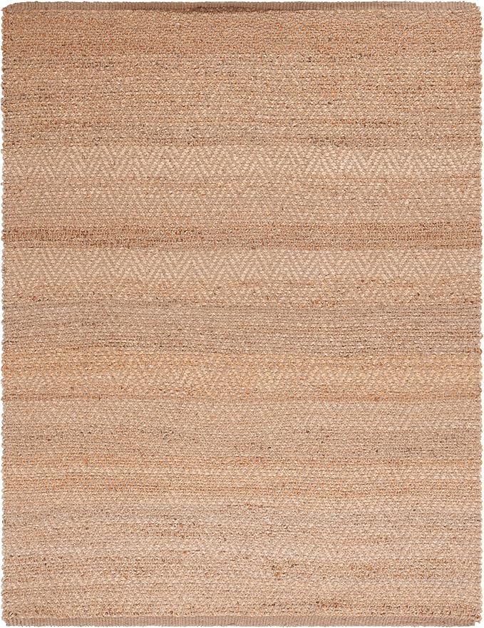 SAFAVIEH Area Rug 8x10 - Natural Fiber Collection - Large - Natural, Handmade Jute, Farmhouse Style, Ideal for Living Room, Bedroom, Dining Space (NF731A)