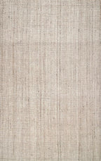 nuLOOM Ashli Solid Farmhouse Jute Area Rug, 6x9, Off-White