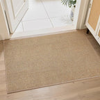 CHAMPANT Indoor Door Mat 2x3 Feet Brown Small Area Rug Washable Front Door Mat Anti Slip Entrance Carpet Front Porch Bathroom Kitchen Bedroom Entrance