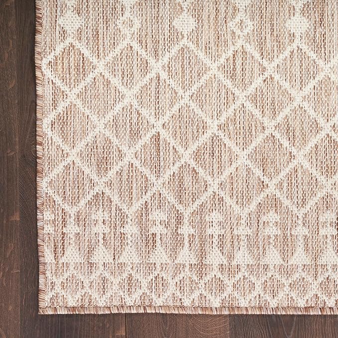 Nourison Home Positano Beige 6' x 9' Area Rug - Easy Clean, Non Shedding, Bed Room, Living Room, Dining Room, Kitchen (6' x 9')