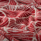 DOWN HOME Chenille Cotton Throw Blanket for Couch, Lightweight Boho Blanket for Bed Sofa Chair Living Room Outdoor Soft Woven Decorative Blanket with Tassel Gift Red Leaves 60"x80"