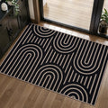 Tangsoo Modern Easy Jute 2x3 Outdoor Washable Rug for Entryway,Non-Slip Black Rug Farmhouse Small Throw Mats Neutral Indoor Floor Carpet for Entrance Front Porch Foyer Decor