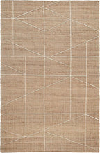 Dash & Albert Judson Natural/Ivory Handwoven Jute Rug, 8.5 X 11.5 Feet, Ivory Graphic Pattern