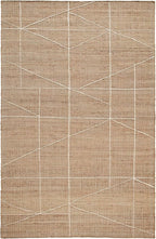 Dash & Albert Judson Natural/Ivory Handwoven Jute Rug, 9.5 X 13.5 Feet, Ivory Graphic Pattern