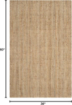 SAFAVIEH Area Rug 3x5 - Natural Fiber Collection - Natural Brown, Handmade Jute, Farmhouse Style, Chunky Textured Thick Pile (NF447A)