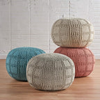 Christopher Knight Home Yuny Fabric Pouf, Grey
