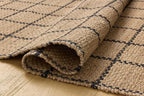 Loloi Chris Loves Julia Fletcher Collection FLE-01 Natural/Black 8'-6" x 11'-6", .37" Pile Height, Area Rug