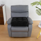 HIGOGOGO Tufted Corduroy Recliner Seat Cushion for Elderly, 20x20x6 Inch Extra Large Square Seat Cushion for Recliner Chair, Floor Pillow, Office Chair, Car, No Pressure on Thighs, Black