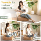 6" Washable Floor Pillow Cushion for Adults, Meditation Cushion Pillow, Removable Tufted Blended Corduroy Cover, Large Square Floor Sitting for Tatami Living Room or Yoga, 22x22 Inch, Machine Washable