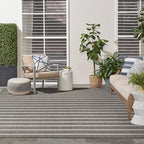 Nourison Home Positano Charcoal Ivory 9' x 12' Area Rug - Easy Clean, Non Shedding, Bed Room, Living Room, Dining Room, Kitchen (9' x 12')