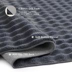 Bedsure 5x7 Fluffy Area Rugs for Living Room, Machine Washable Rugs, Non-Slip Backing, Non-Shedding, Pet Friendly Throw Rug for Bedroom Dining Room, Grey