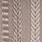 DII Braided Striped Decorative Throw Blanket, 50x60, Stone