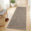 GarveeHome Easy Jute 2x8 Runner Rugs Modern Rainbow Rug for Hallway Kitchen Non Slip Indoor Outdoor Runner Door Mat for Laundry Porch Bathroom