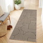GarveeHome Easy Jute 2x8 Runner Rugs Modern Rainbow Rug for Hallway Kitchen Non Slip Indoor Outdoor Runner Door Mat for Laundry Porch Bathroom