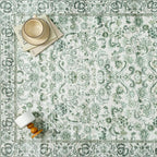 HUGEAR 2x3 Entryway Area Rug Green Small Rug Machine Washable Door Mat Neutral Vintage Floral Low Pile Carpet Distressed Throw Rug Entrance Kitchen Bathroom Bedroom Office Non Slip Soft Lightweight