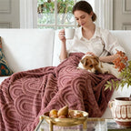 Bedsure GentleSoft Pink Throw Blankets for Women - Super Soft Cozy Fleece Christmas Throw Blankets for Women Girls, Pink Christmas Decor Gifts for Home, Room, Office, Dusty Rose, 50x60 Inche