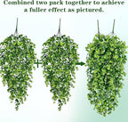 Waipfaru 4Pcs Fake Hanging Plants 3ft Fake Plants UV Resistant Fake Vines Artificial Decor for Indoor Outdoor Party Wall Porch Wedding Decoration,Light Green