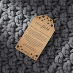 Casafield Square Pouf Ottoman, Dark Gray 18.5" W x 18.5" D x 14.5" H Cotton Knit Foot Stool - Boho Floor Pouffe for Living Room, Bedroom, Home Office