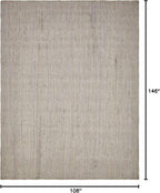 Unique Loom Braided Jute Collection Area Rug - Dhaka (9' x 12' 2" Rectangle, Gray)