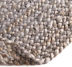 Unique Loom Braided Jute Collection Area Rug - Dhaka (8' x 10' Oval, Gray)