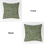 AELS Boho Decorative Textured Throw Pillow Covers 18x18, Modern Mid Century Rainbow Tufted Pillow Case, Farmhouse Rustic Geometric Woven Cushion Case for Bed Couch Sofa, Olive Green