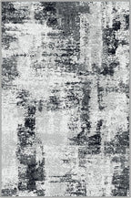 GENIMO 2x3 Rugs for Entryway Entrance, Modern Machine Washable Rug Ultra Soft Indoor Area Rugs 2x3 for Bedroom Kitchen Bathroom, Lightweight Low Pile Carpet with Non Slip Backing, Black White