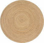 Ramanta Home Jute Braided Rug 6 Ft Round – Large Natural Farmhouse Area Rug, Handwoven Reversible Carpet for Living & Dinning Room, Bedroom, Kitchen, Nursery, Entryway – Boho Coastal Neutral Floor Mat