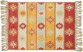Artistic Jute Hand Woven Rug 2x3 Feet - Multi, Decorative Small Boho Patio Throw Rugs with Fringes Ideal for Entryway, Kitchen, Laundry Room, Balcony | Farmhouse Classic Door Mat for Bedroom Décor