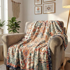 Horaldaily Boho Bohemia Blanket Throw, Vintage Country Rustic Farmhouse Soft Fuzzy Plush Faux Fur Cozy Blankets for Couch Sofa Bed Lounging, Ideal Gifts for Kids Adults Wife Self, 40x50