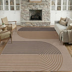 GarveeHome Modern Rainbow 8x10 Easy Jute Area Rug for Living Room -Farmhouse Indoor/Outdoor Carpet, Non-Slip & Non Shedding for Bedroom, Dining Room, Office, Backyard Patio