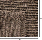 SAFAVIEH Area Rug 4' Square - Natural Fiber Collection - Brown, Handmade Jute, Farmhouse Style, Chunky Textured Thick Pile (NF447D)