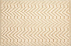 Jute Cotton Geomatric Area Rug 2x3 Feet - Natural White, Farmhouse Decorative Soft Hand Woven Door Mats Ideal Entryway, Kitchen, Kids Room | Accent Reversible Patio Rugs for Bedroom Décor