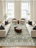 Washable Rugs for Living Room: 10x14 Area Rugs for Bedroom Ultral Soft Non-Slip Stain Resistant Vintage Boho Large Carpet for High-Traffic Dining Room - Farmhouse Decor