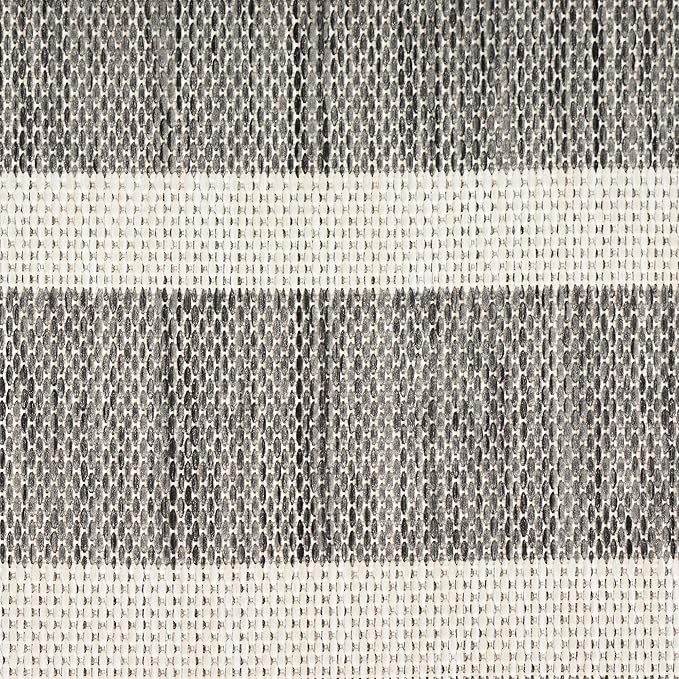 Nourison Home Positano Charcoal Ivory 5' x 7' Area Rug - Easy Clean, Non Shedding, Bed Room, Living Room, Dining Room, Kitchen (5' x 7')