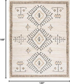 SAFAVIEH Kilim Collection Area Rug - 10' x 14', Ivory & Black, Handmade Flatweave Boho Tribal Jute, Ideal for Living Room, Bedroom, Dining Room (KLM762A-10)
