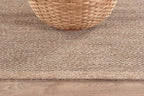 CAMILSON Easy Jute Rug 5x7, Indoor Outdoor Natural Color Fiber Area Rugs for Living Room Patio and Kitchen Rug Herringbone Seagrass Woven Design Easy-Cleaning Washable Outside Carpet Alfombras 5 x 7