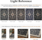 Black 6x9 Area Rug Washable Vintage Carpet Living Room Large Indoor Bedroom Non Slip Low Pile Thin Soft Stain Resistant Accent Throw Rug Dining Office Kitchen Table Rug for Under Table