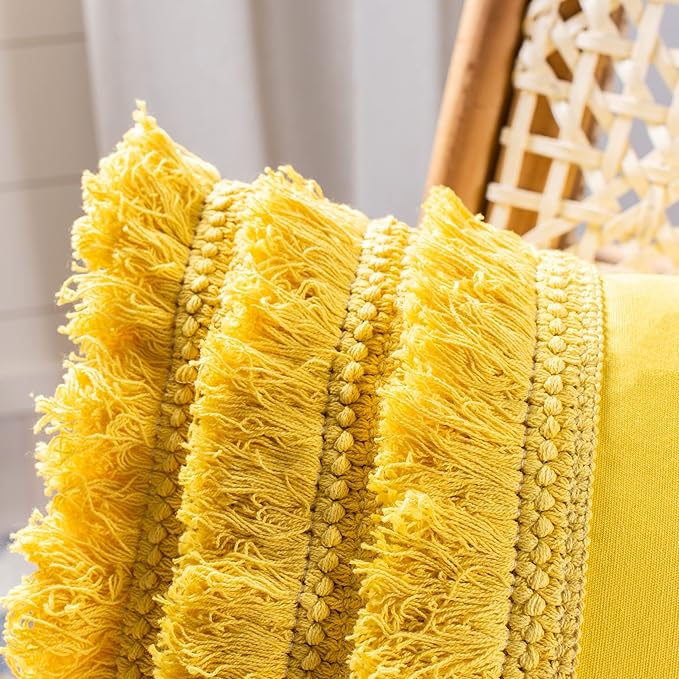 Safavieh Grema 12 x 20-inch Yellow Bohemian Decorative Throw Pillow